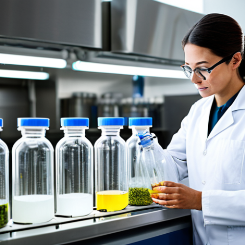 Home 6 A professional food scientist, fully clothed in a modest lab coat, meticulously observing multiple clear glass fermentation jars on a stainless steel counter. The scene is a pristine, brightly lit food science laboratory, with subtle scientific instruments like a pH meter and petri dishes in the soft-focus background. Close-up on the active bubbling and effervescence within the jars, highlighting the intricate microscopic transformation of food. The image emphasizes scientific precision and a clean, controlled environment. High-resolution, professional photography, sharp focus, studio lighting, perfect anatomy, correct proportions, natural pose, well-formed hands, proper finger count, natural body proportions, safe for work, appropriate content, fully clothed, professional dress, modest clothing, family-friendly.